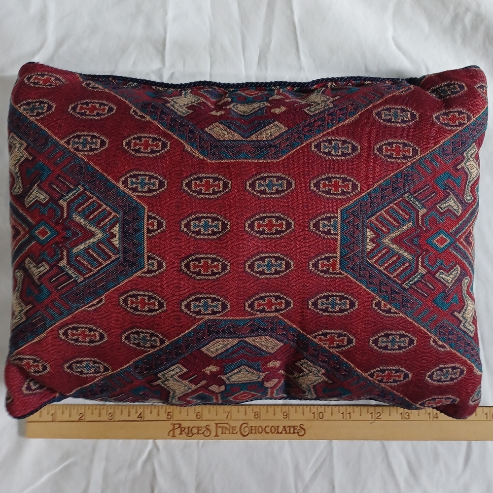 Red and Blue Throw Pillow